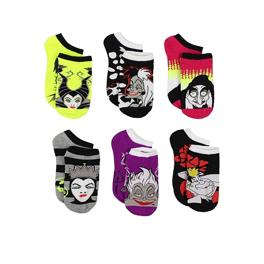 Disney, Villains, socks, 6 pairs, ankle length, size 7-10, *discounted shipping*